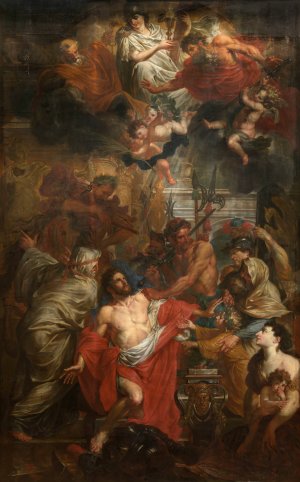 The Martyrdom of Saint George by Godfried Maes Oil Painting