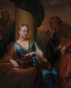 A Useless Moral Lesson by Godfried Schalcken Oil Painting