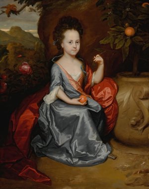Portrait of a young girl, believed to be Anne Conslade by Godfried Schalcken Oil Painting