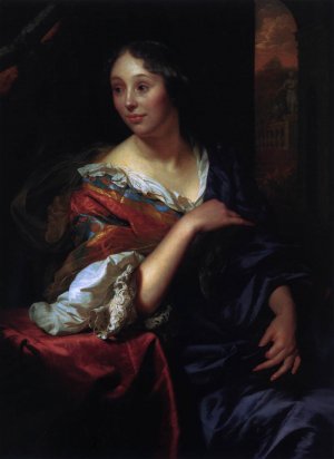 Portrait of Francoise van Diemen by Godfried Schalcken Oil Painting