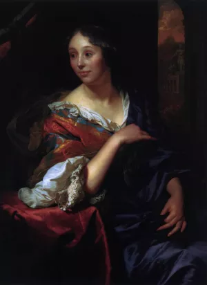 Portrait of Francoise van Diemen by Godfried Schalcken Oil Painting
