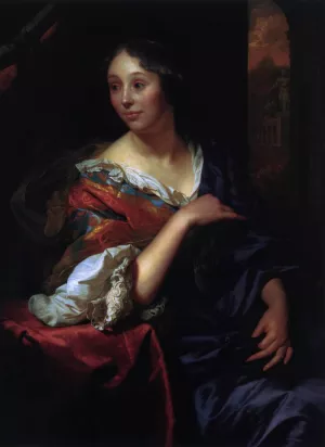 Portrait of Francoise van Diemen Oil painting by Godfried Schalcken