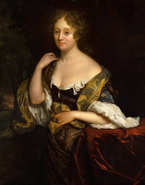 Portrait of Isabella Agneta Deutz by Godfried Schalcken Oil Painting