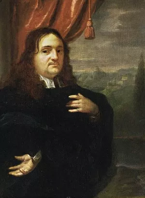 Portrait of Matthijs Pompe van Slingelandt by Godfried Schalcken Oil Painting