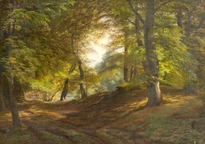 A Wood near Frederiksborg Castle by Godtfred Rump Oil Painting