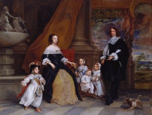 Family of Jan-Baptista Anthoine by Gonzales Coques Oil Painting