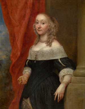 Portrait of a Woman by Gonzales Coques Oil Painting