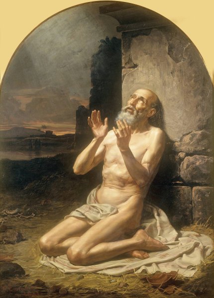 Main Product Photo of Job on the Dunghill  Painting by Gonzalo Carrasco