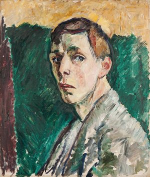 Self Portrait by Gosta Sandels Oil Painting