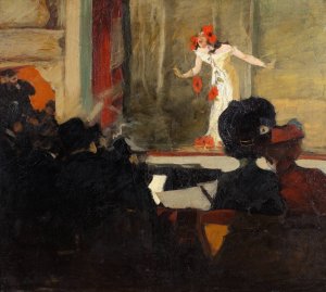 Music-Hall Scene by Gosta Von Hennigs Oil Painting