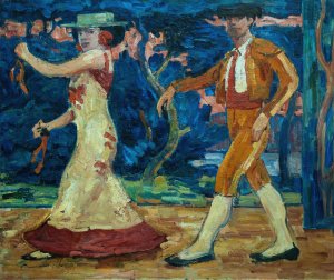 Spanish Dance by Gosta Von Hennigs Oil Painting