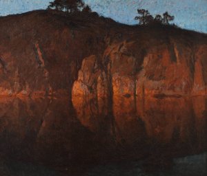 After Sunset. Motif from the Archipelago by Gottfrid Kallstenius Oil Painting