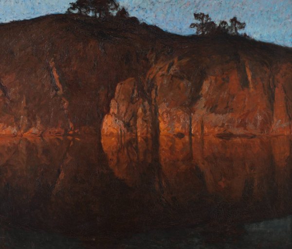 Main Product Photo of After Sunset. Motif from the Archipelago  Painting by Gottfrid Kallstenius