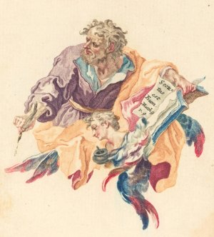 Saint Matthew the Evangelist by Gottfried Bernhard Gotz Oil Painting