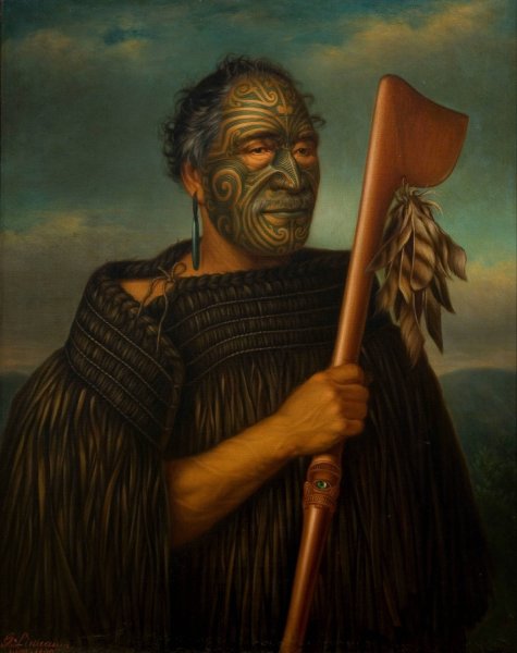 Tamati Waka Nene  by Gottfried Lindauer - Hand-Painted Oil Painting Reproduction