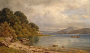 Worthersee bei Velden by Gottfried Seelos Oil Painting