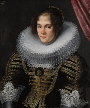 Portrait Of A Lady, Aged 26 by Gottfried Von Wedig Oil Painting