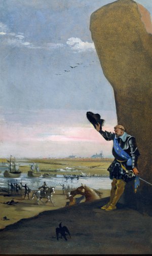 Proposed Decorations for the Lower Hall of the NM The Battle at Stangebro by Gotthard Werner Oil Painting