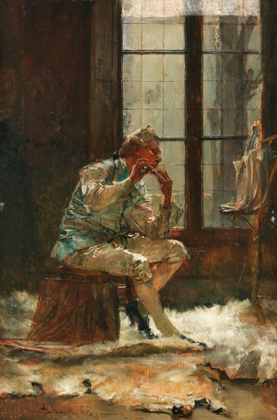 Main Product Photo of Der Flotenspieler  Painting by Gotthardt Kuehl