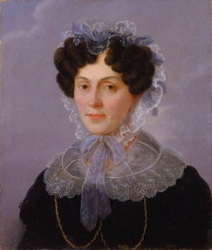 Portrait of Adelheid Reiss Reiss by Gotthelf Leberecht Glaeser Oil Painting