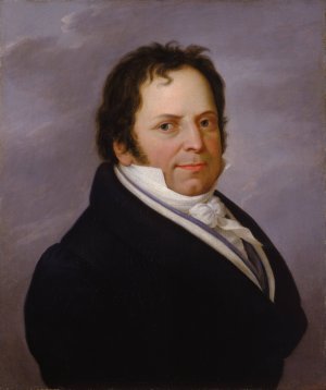 Portrait of Herz Elias Reiss by Gotthelf Leberecht Glaeser Oil Painting