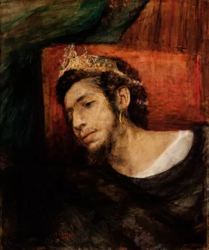 Ahasuerus by Maurycy Gottlieb Oil Painting