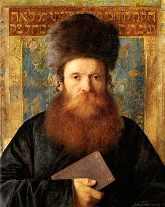 Main Product Photo of The Rabbi Painting by Maurycy Gottlieb