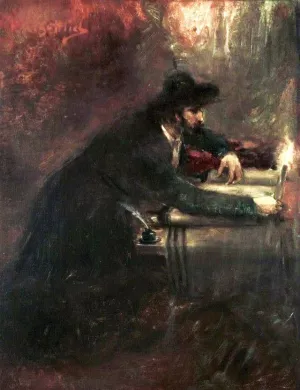 Torah Scroll by Maurycy Gottlieb Oil Painting