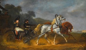 Alexander I and his Coachman Ilya Baikov by Gottlob Alexander Sauerweid Oil Painting
