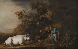 Mercury, Argus and Io by Govert Flinck Oil Painting