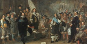 Militia officers of District 1 under captain Joan Huydecoper and lieutenant Frans van Waveren by Govert Flinck Oil Painting