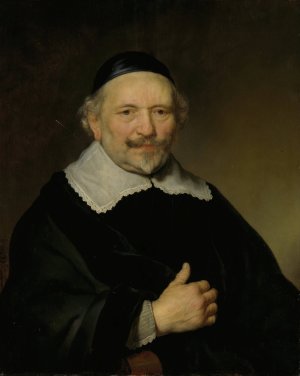 Portrait of a Man, thought to be Augustijn Wtenbogaert by Govert Flinck Oil Painting
