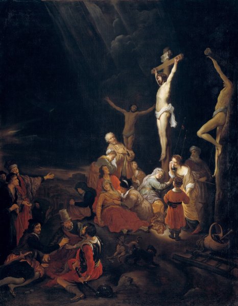 The Crucifixion  by Govert Flinck - Hand-Painted Oil Painting Reproduction
