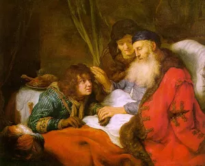 Isaac Blessing Jacob by Govert Teunisz. Flinck Oil Painting