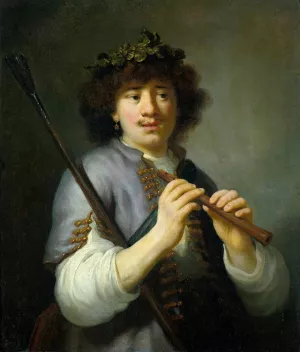 Rembrandt as a Shepherd by Govert Teunisz. Flinck Oil Painting