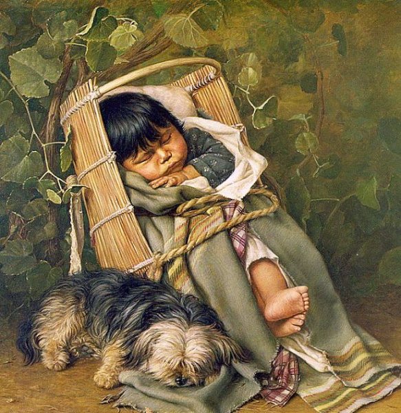 Main Product Photo of Baby Bunting Painting by Grace Carpenter Hudson