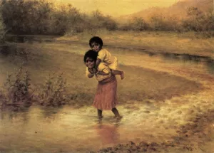 Eva and Greenie by Grace Carpenter Hudson Oil Painting