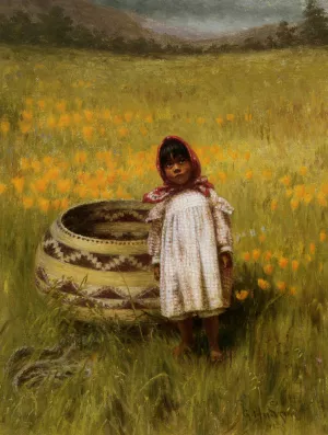 Frannys Girl Grace by Grace Carpenter Hudson Oil Painting
