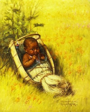 Indian Papoose Kawasi by Grace Carpenter Hudson Oil Painting