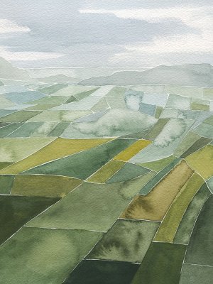 Aerial Quilt I by Grace Popp Oil Painting