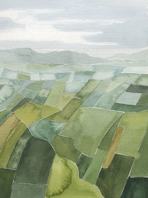 Aerial Quilt II Oil painting by Grace Popp
