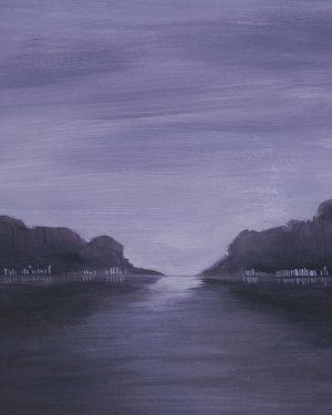Amethyst Moonlight I Oil painting by Grace Popp