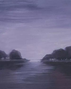 Amethyst Moonlight II Oil Painting by Grace Popp - Contemporary