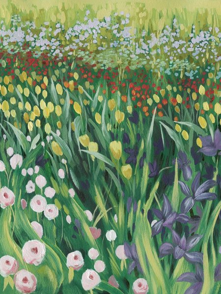 Main Product Photo of Among the Flowers I Painting by Grace Popp
