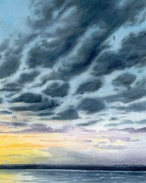 Anastasia Island Sunset II by Grace Popp Oil Painting