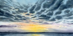 Anastasia Island Sunset III by Grace Popp Oil Painting