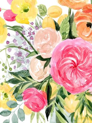 Blossomy Gathering I by Grace Popp Oil Painting