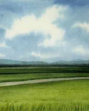 Blue Ridge Path II Oil Painting by Grace Popp - Contemporary