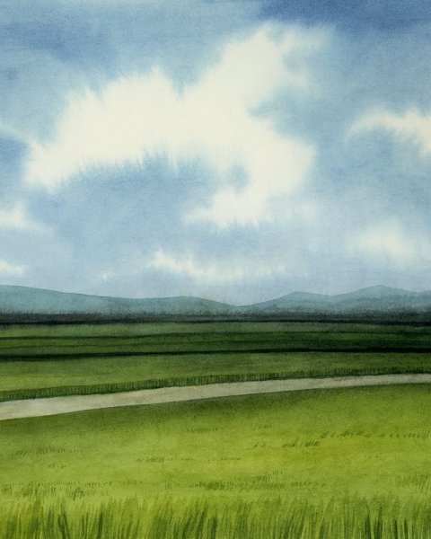 Blue Ridge Path II by Grace Popp - Hand-Painted Oil Painting Reproduction