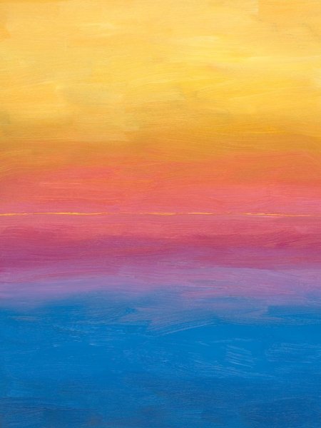 Brushstroke Sunset II by Grace Popp - Hand-Painted Oil Painting Reproduction